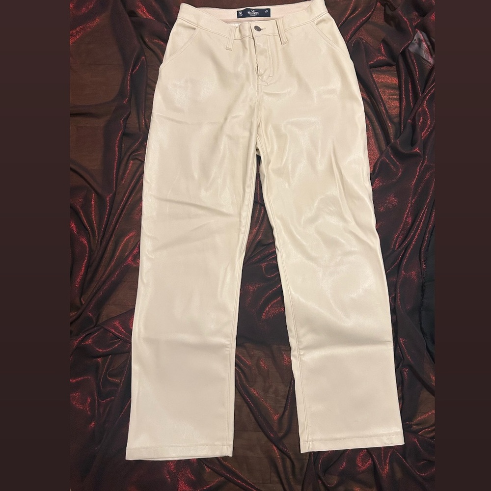 Leather Cream Pants